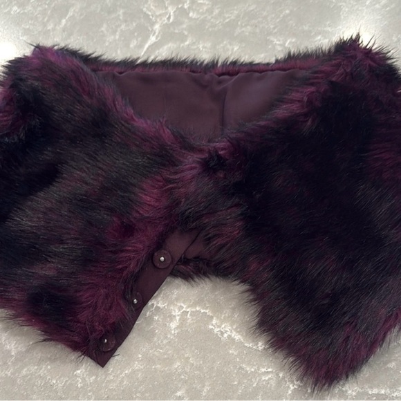 LOFT Accessories - LOFT Faux Fur Wrap in Deep Purple NWOT